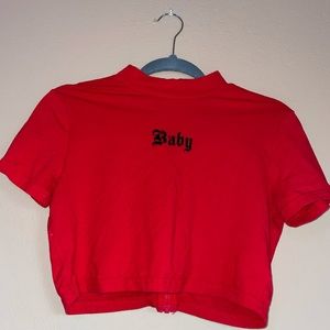 Red “Baby” shirt
